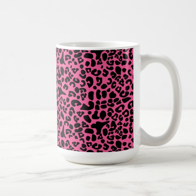 Modisches Pink und schwarzer moderner Kaffeetasse (Rechts)