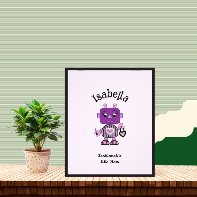 Modisches Roboterbaby-Bib Fotodruck (Von Creator hochgeladen)