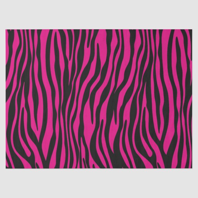 Modisches rosa Zebra-Druck-Muster-Seidenpapier Seidenpapier (Vorderseite)