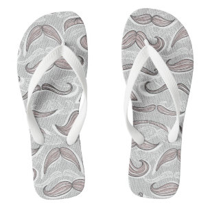 Modisches Schnurrbart-Muster Flip Flops