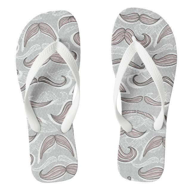 Modisches Schnurrbart-Muster Flip Flops (Fußbett)