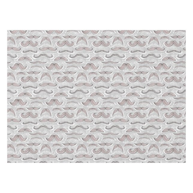 Modisches Schnurrbart-Muster Tischdecke (Vorderseite (Horizontal))
