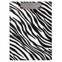 Modisches Schwarzweiss-Zebra-Druck-Klemmbrett