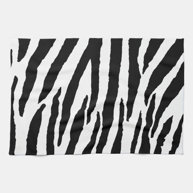 Modisches Schwarzweiss-Zebra-Muster Handtuch (Horizontal)