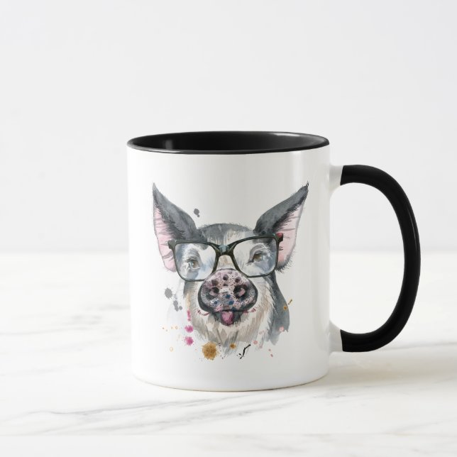 Modisches Schwein Tasse (Rechts)