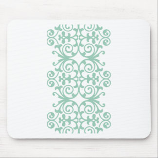 Modisches tadelloses grünes Damast-Muster Mousepad