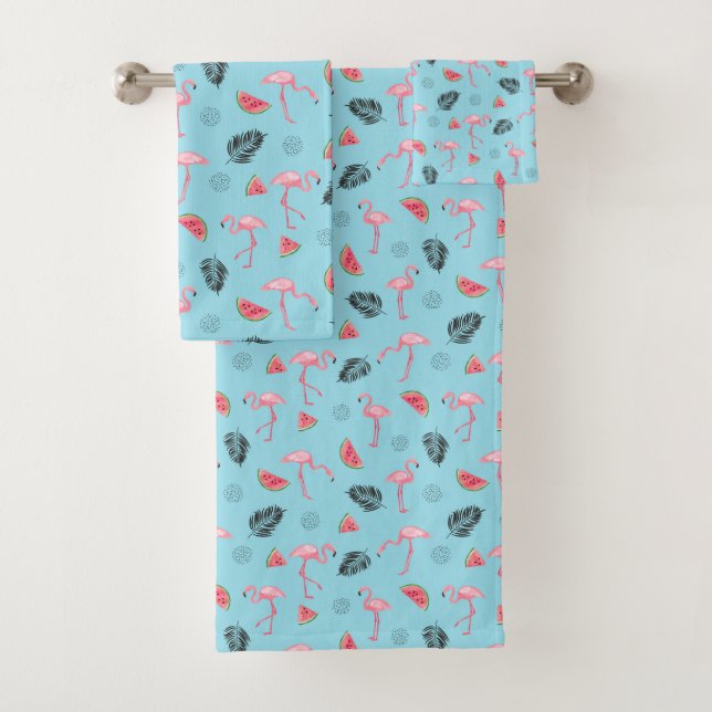 Modisches tropisches Flamingo-u. Badhandtuch Set (Insitu)