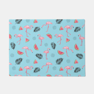 Modisches tropisches Flamingo-u. Fußmatte