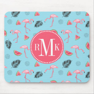 Modisches tropisches Flamingo-u. Mousepad
