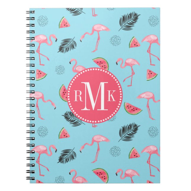 Modisches tropisches Flamingo-u. Notizblock (Vorderseite)