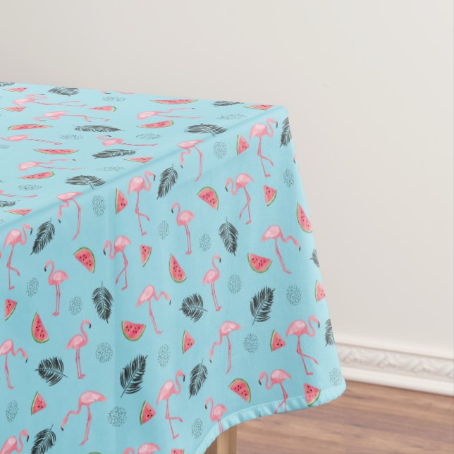 Modisches tropisches Flamingo-u. Tischdecke (Beispiel)