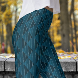 Modish Dark Blue Muster Leggings