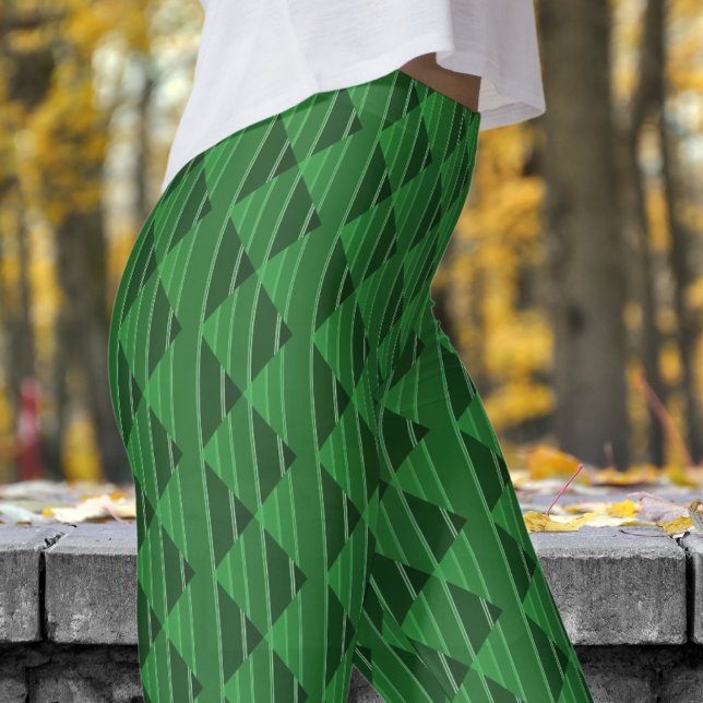 Modish Kelly Green Pattern Leggings (Modish Kelly Green Pattern Leggings)