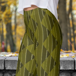 Modish Olive Pattern Leggings