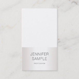 Modish Sleek Silver Design Beruflich Schlicht Visitenkarte