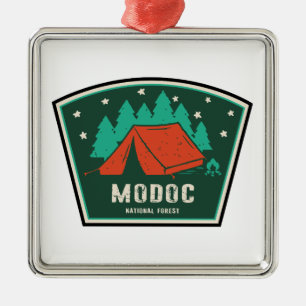 Modoc National Forest Camping Ornament Aus Metall