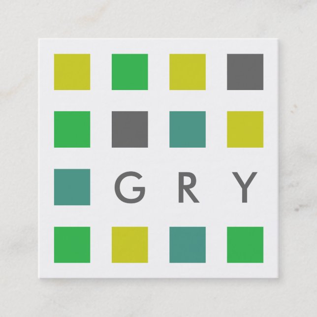 Modquadrate Quadratische Visitenkarte (Vorderseite)