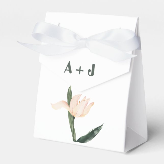 Modren blush pink floral geschenkschachtel (Vorderseite)