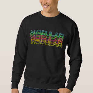 Modular 80er Retro Analog Synthwave Synthesizer Sweatshirt