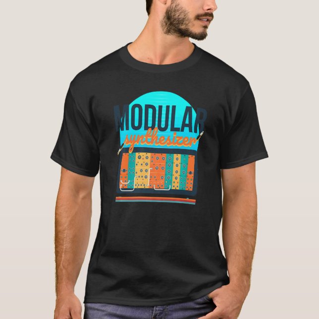 Modular Synthesizer Synthwave 80er Synth Synthesiz T-Shirt (Vorderseite)