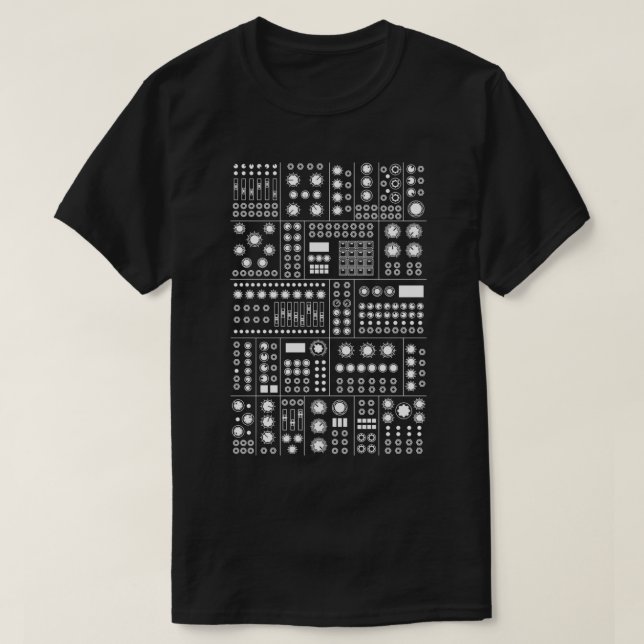 Modular Synthesizer White T-Shirt (Design vorne)