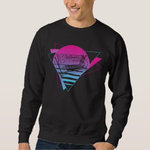 Modulare Synthesizer Analog Vaporwave Techno Cat Sweatshirt