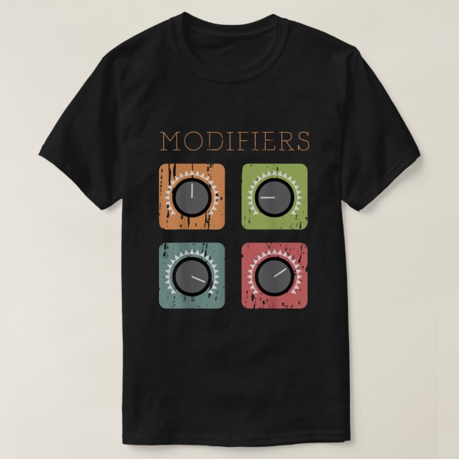 Modularer Synth Vintager Analogsynthesizer218 T-Shirt (Design vorne)