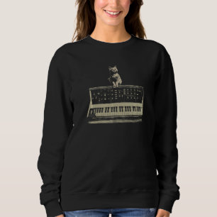 Modulares Synthesizer-Tastatur-Musikproduzent-Katz Sweatshirt
