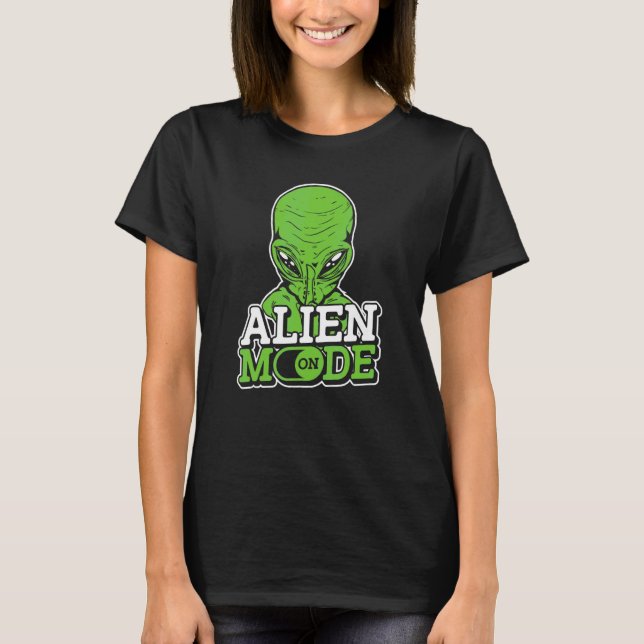 Modus Alien auf einem externen USB-Weltraumschiff T-Shirt (Vorderseite)