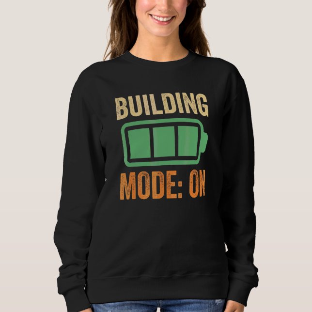 Modus Gebäude auf Batterie-Design Sweatshirt (Vorderseite)