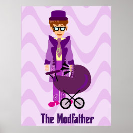 ModVater Funny Mod 60er Cartoon Charakter Art Poster