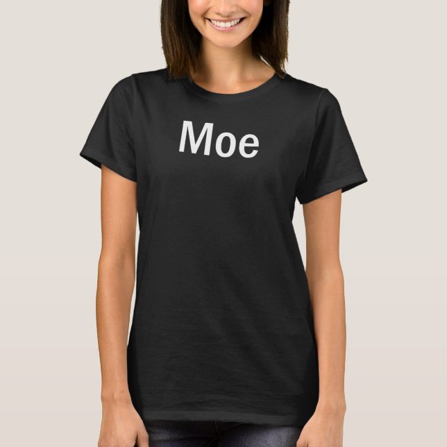 Moe Funny Group DIY Halloween Stooge Kostüm T-Shirt (Vorderseite)