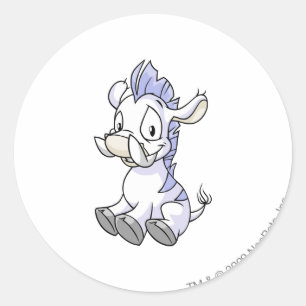 Moehog White Runder Aufkleber