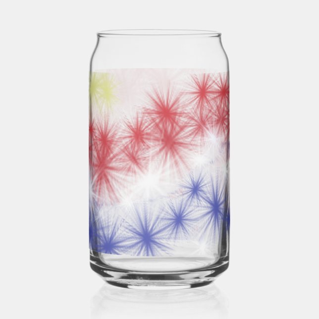 Moe's Feuerwerk Feier Trinkbehälter Set Stemless Dosenglas (Rückseite)