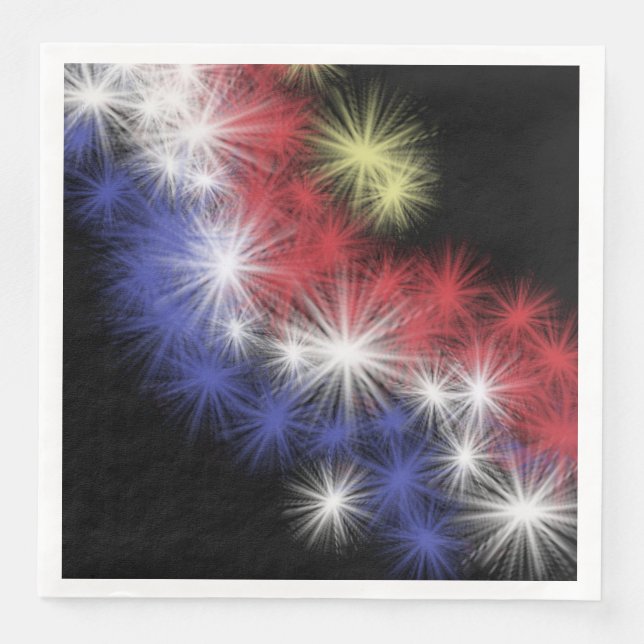 Moe's Feuerwerk Papier Napkin Serviette (Vorderseite)