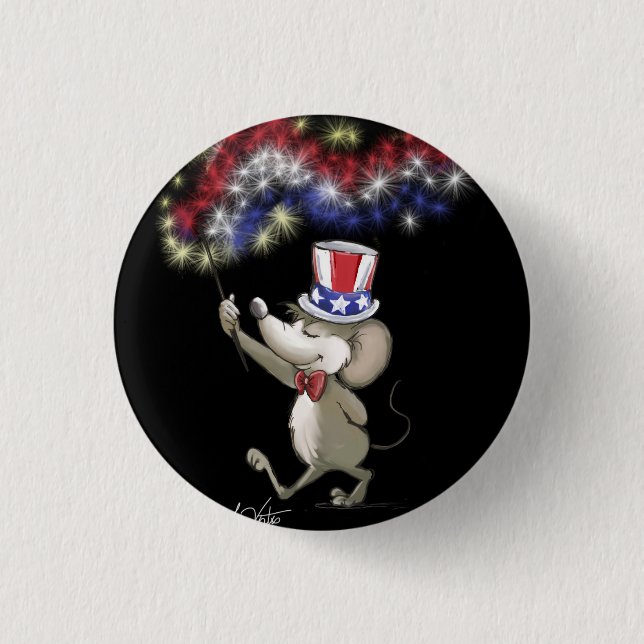 Moe's Happy 4. Juli Night Celebration Button (Vorderseite)