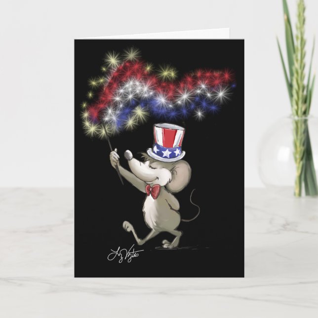 Moe's Happy 4. Juli Night Celebration Card Karte (Vorderseite)