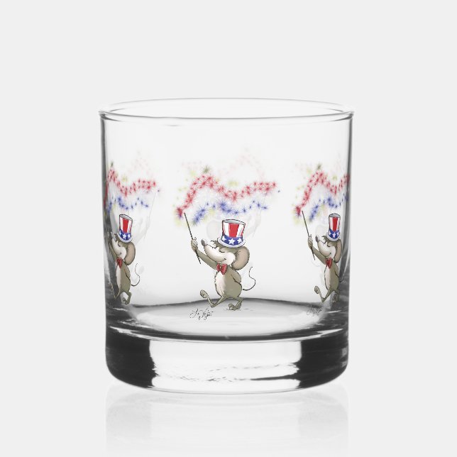 Moe's Happy 4. Juli Whiskyglas (Vorderseite)