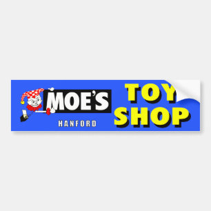 MOE'S SPIELZEUGGESCHÄFT - HANFORD, KALIFORNIEN. AUTOAUFKLEBER