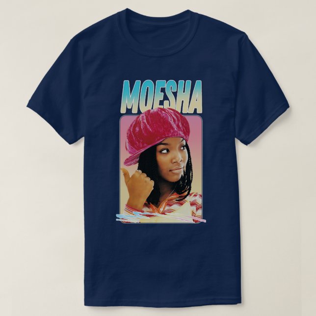 Moesha 90er Stil Lüfterdesign T-Shirt (Design vorne)