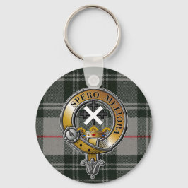 Moffat Tartan & Abzeichen Schlüsselanhänger