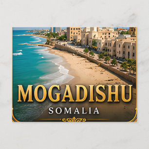 Mogadischu Indischer Ozean und historischer Leucht Postkarte