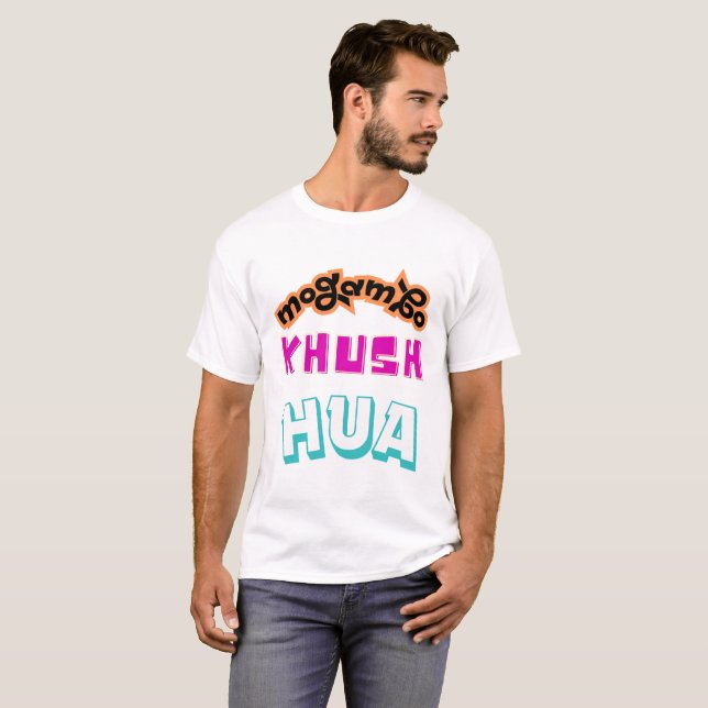 Mogambo Khush Hua Typografie T-Shirt (Vorne ganz)