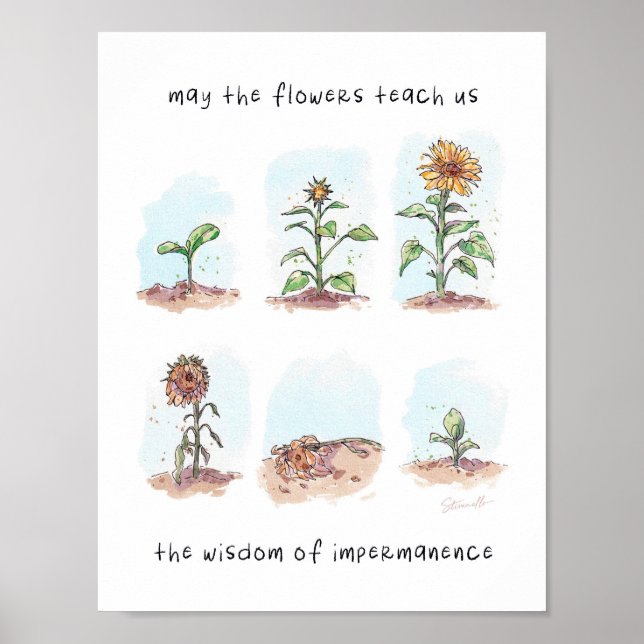 Möge das Blumen Zitat Poster (Vorne)