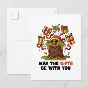 Möge das Geschenk mit dir sein Feiertagspostkarte