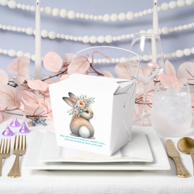 Möge deine Freude so lange sein wie ein Kaninchen  Geschenkschachtel (Hochzeit)