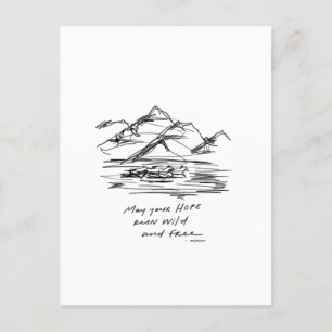 Möge deine Hoffnung wild und frei laufen - inspiri Postkarte