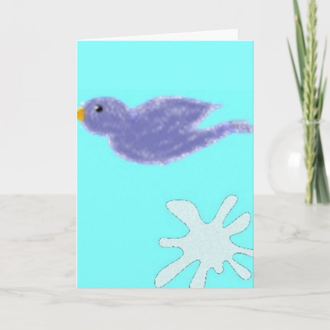 Möge der Blaue des Glücks auf deinem Kopf gekackt  Karte (Vorderseite)