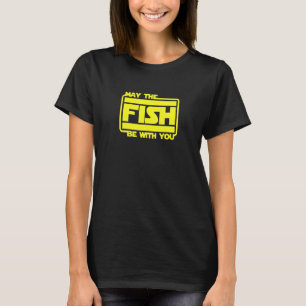 Möge der Fisch mit dir Fischgrafiken zitieren T-Shirt