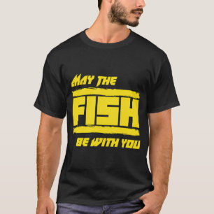 Möge der Fisch mit dir sein Lustige Angler T-Shirt